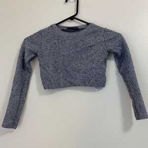 Cropped long sleeve top